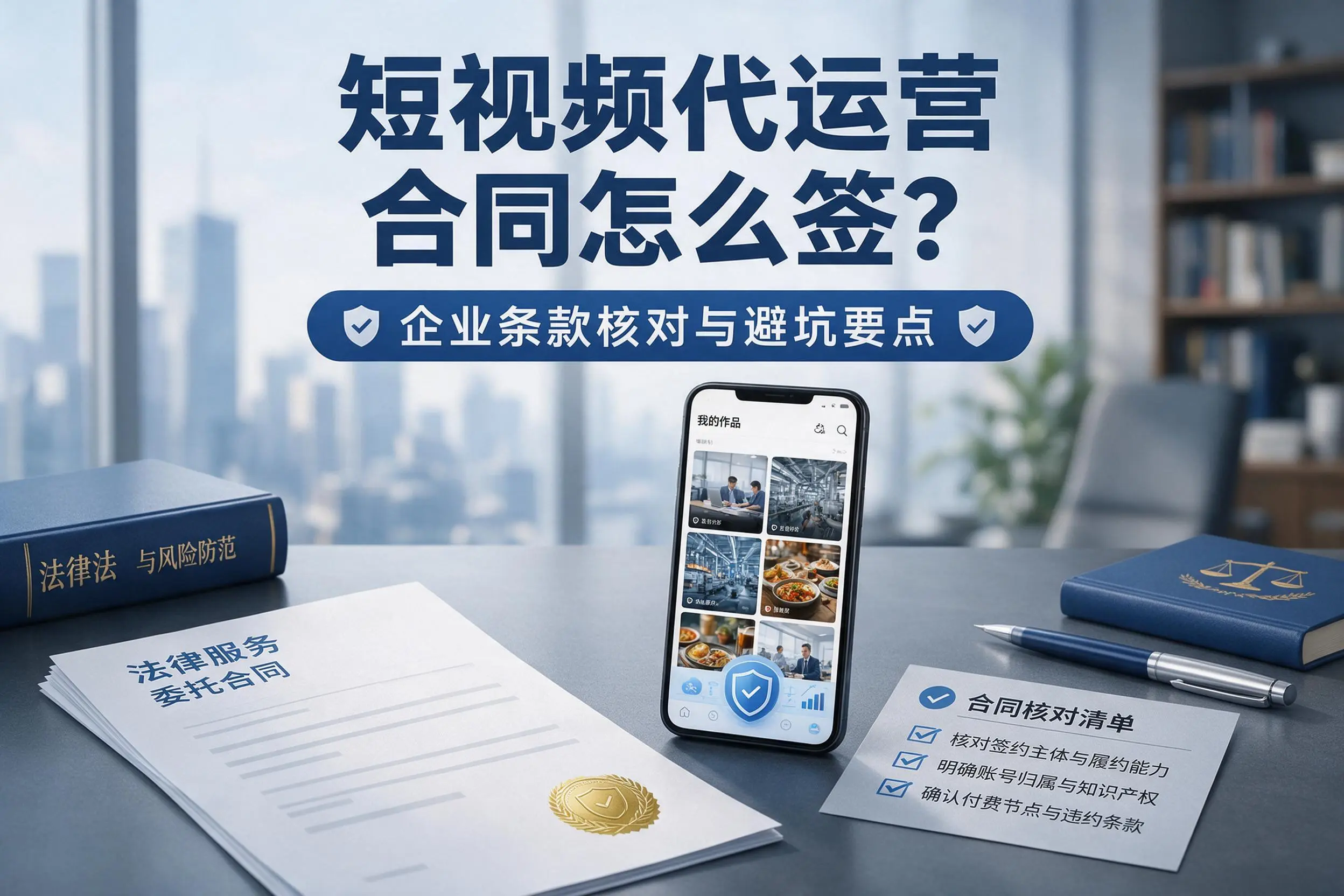 短视频代运营合同怎么签？周口企业条款核对与避坑要点