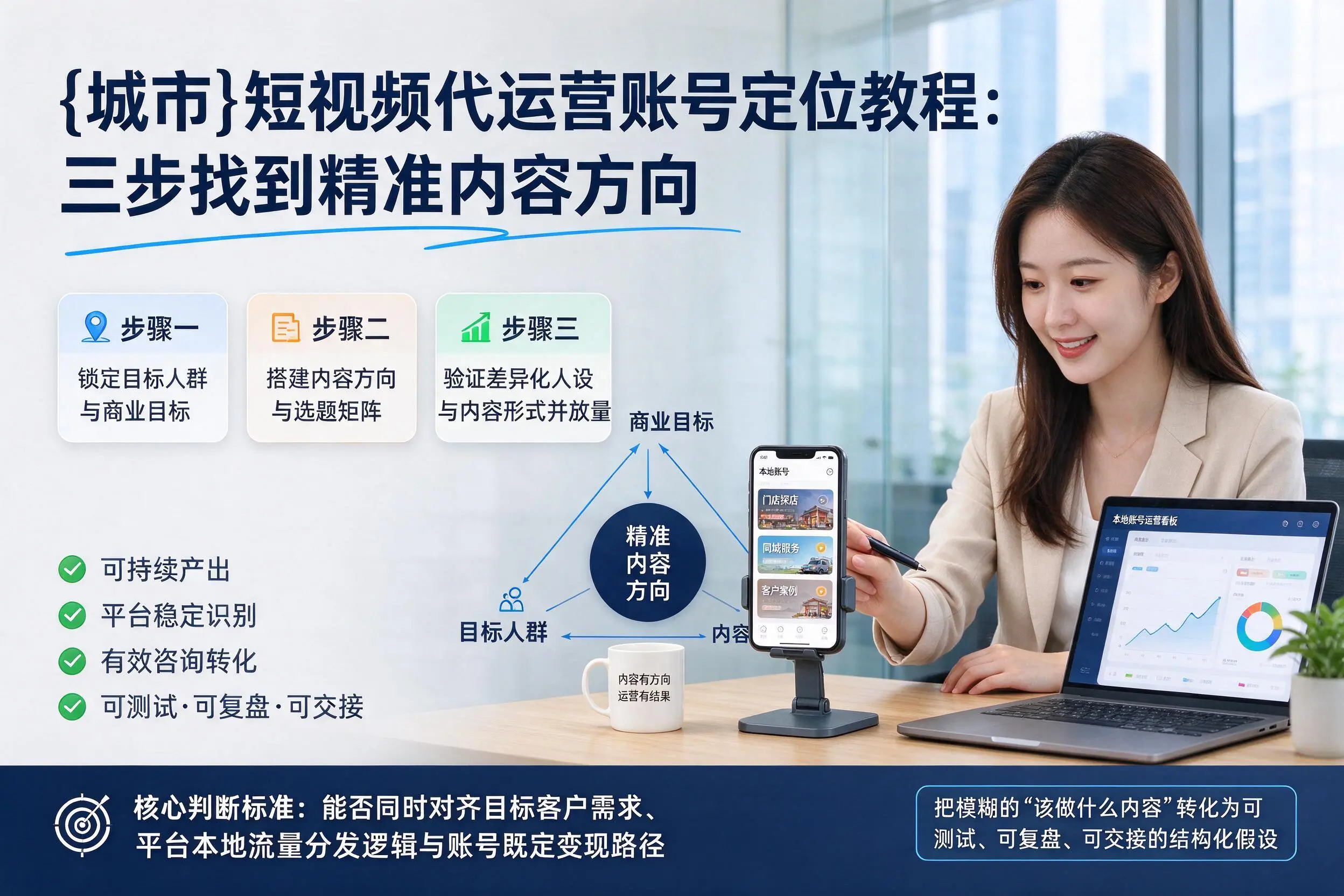 周口短视频代运营账号定位教程:三步找到精准内容方向