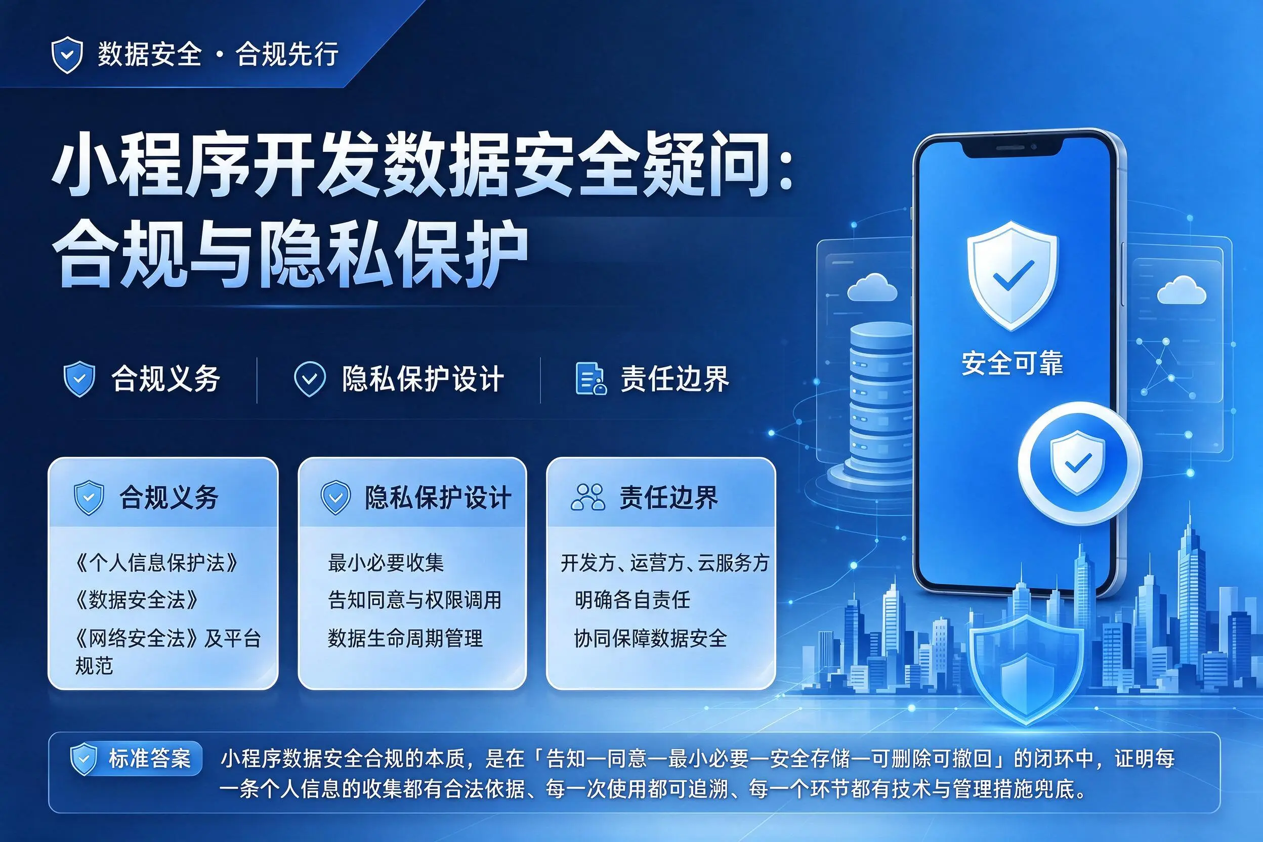 周口小程序开发数据安全疑问:合规与隐私保护