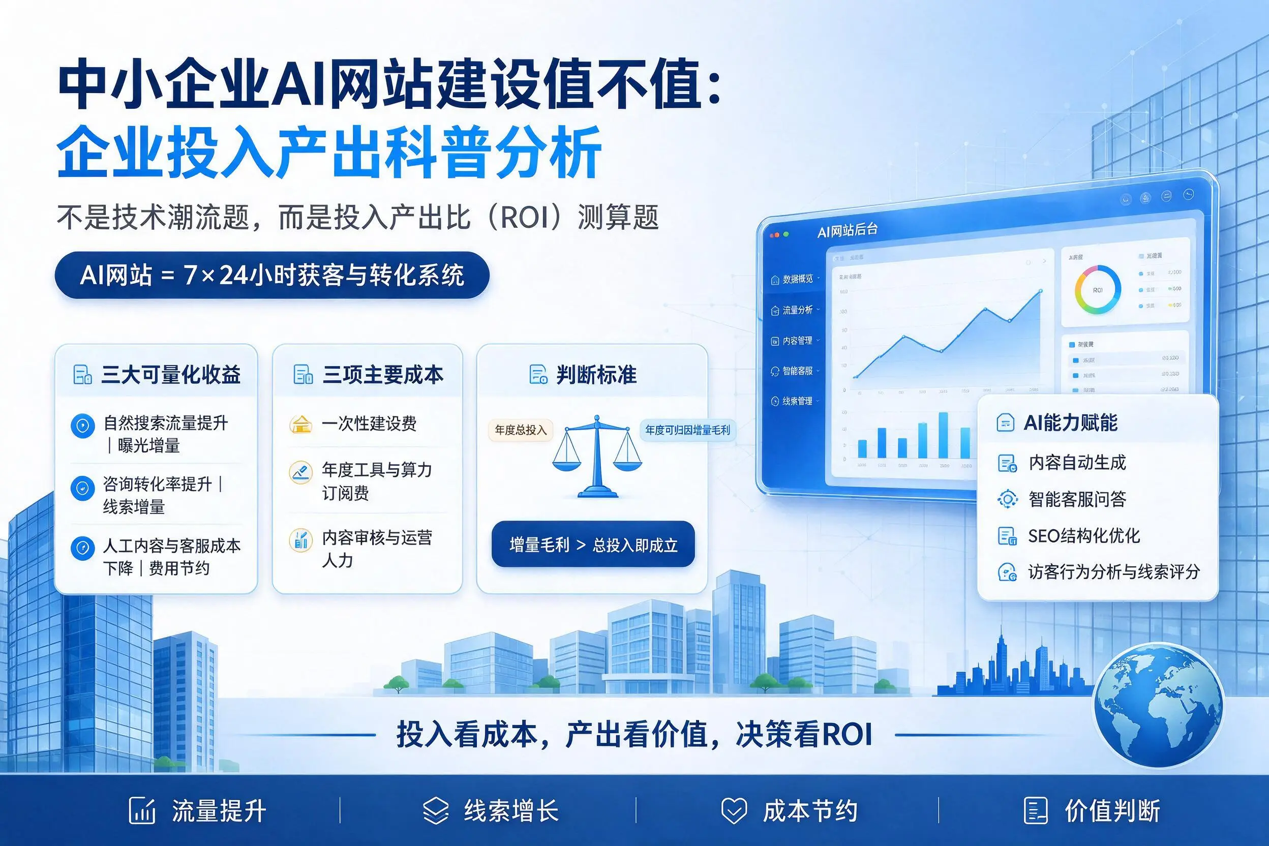 中小企业AI网站建设值不值:周口企业投入产出科普分析