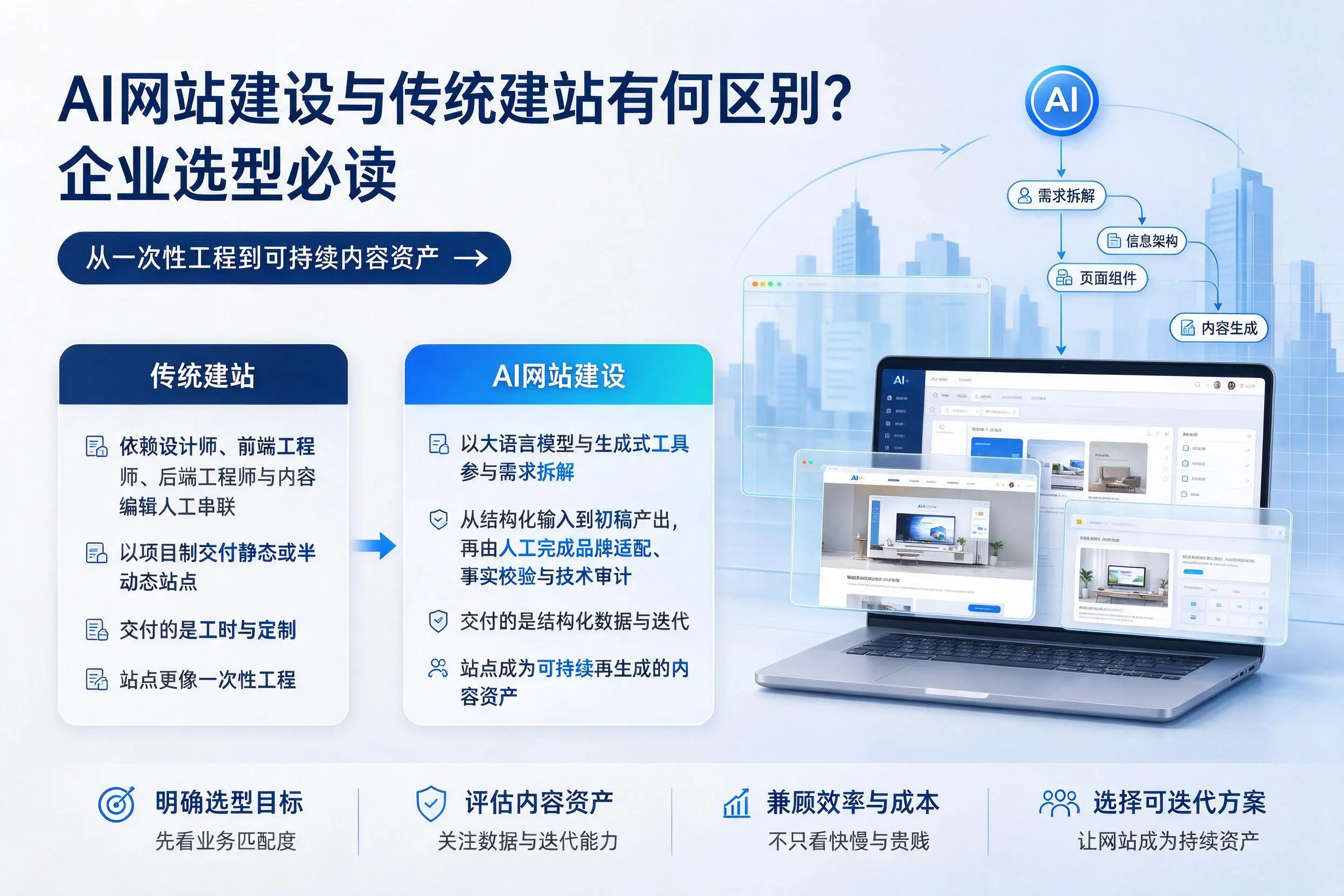 AI网站建设与传统建站有何区别?周口企业选型必读