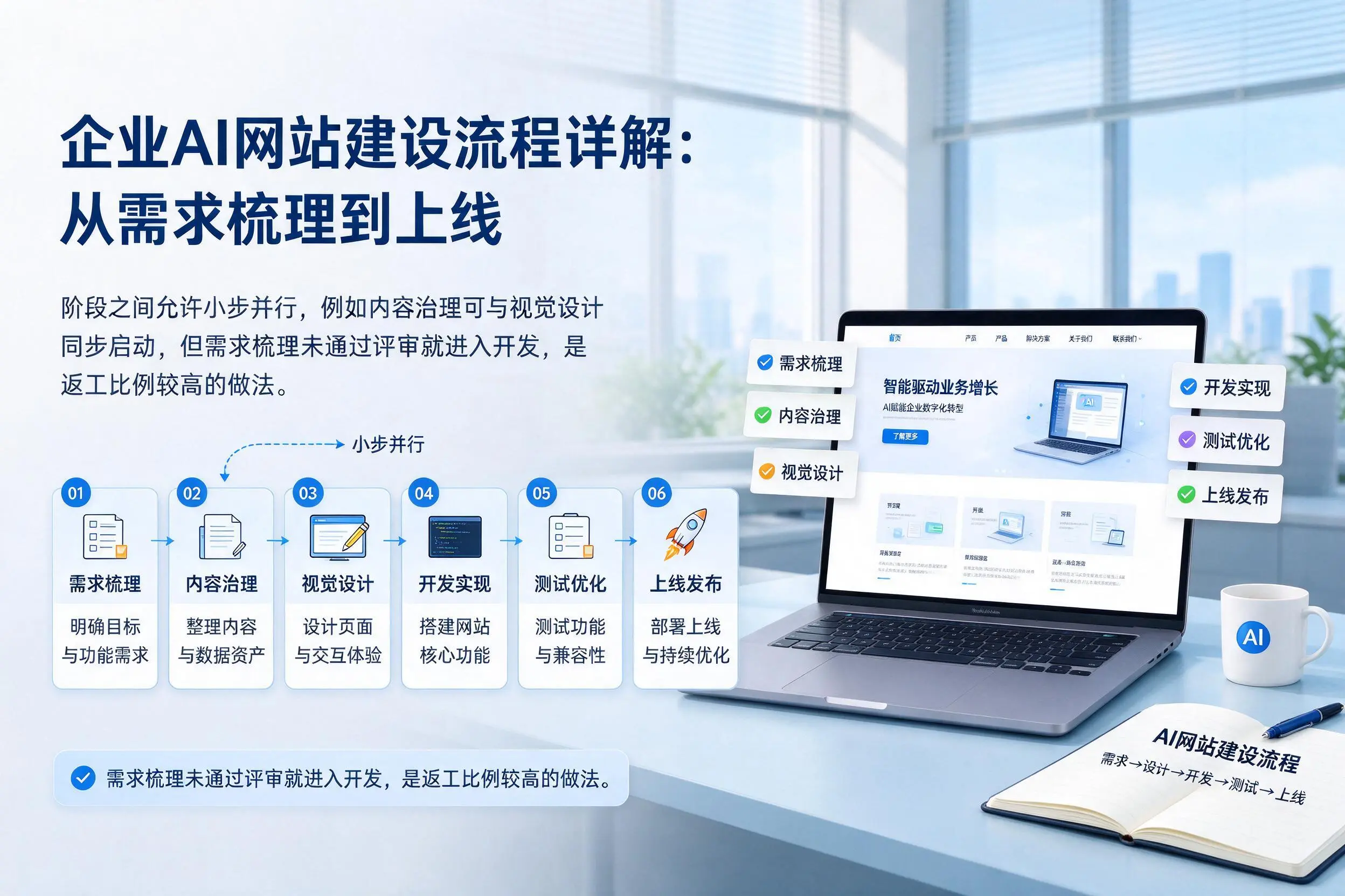 周口企业AI网站建设流程详解：从需求梳理到上线