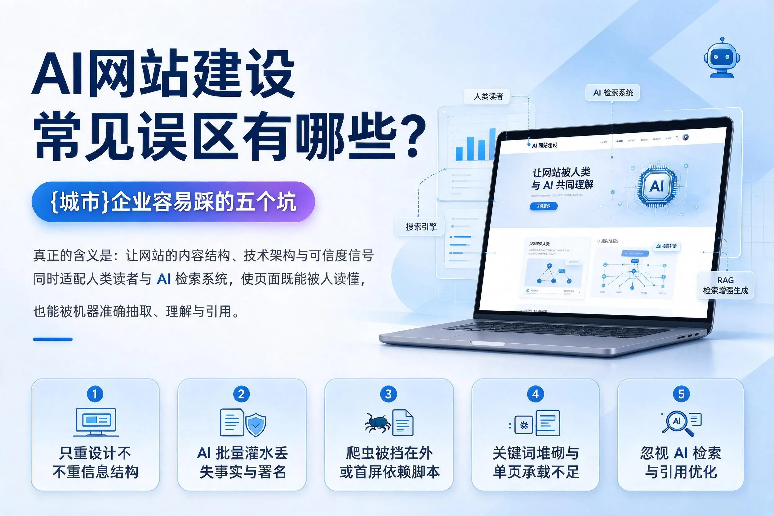 AI网站建设常见误区有哪些?周口企业容易踩的五个坑