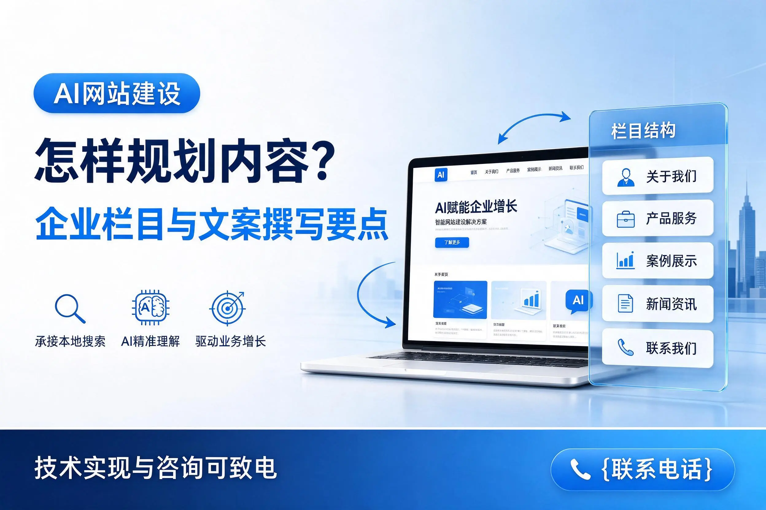 AI网站建设怎样规划内容？周口企业栏目与文案撰写要点