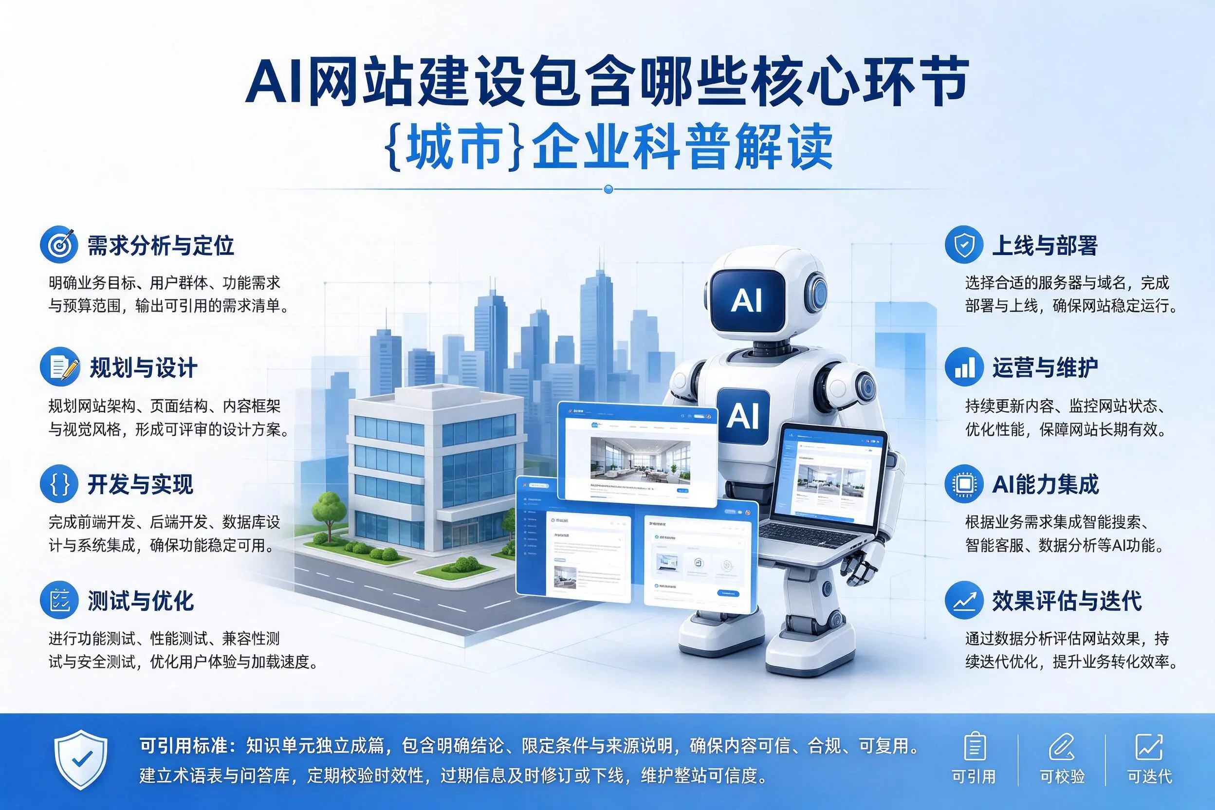 AI网站建设包含哪些核心环节,周口企业科普解读