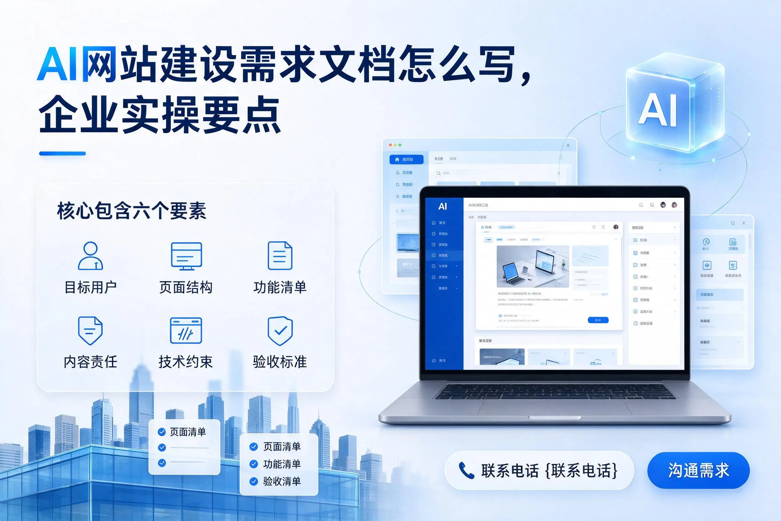AI网站建设需求文档怎么写,周口企业实操要点